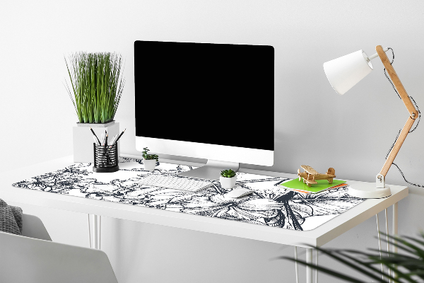 Base de secretária pássaros desenhados