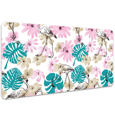Tapete de secretária Flamingos pintados