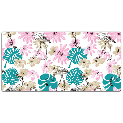 Tapete de secretária Flamingos pintados