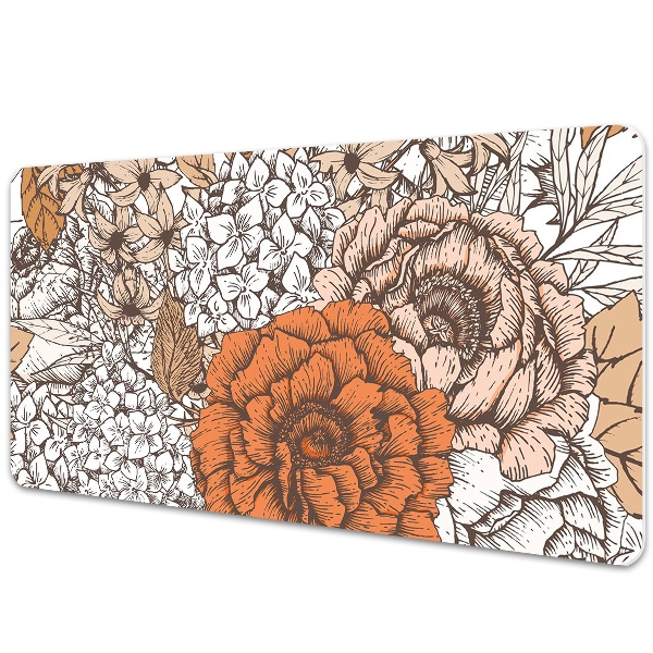 Tapete para secretária Rosas laranjas