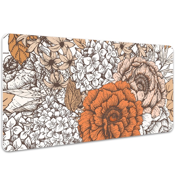 Tapete para secretária Rosas laranjas
