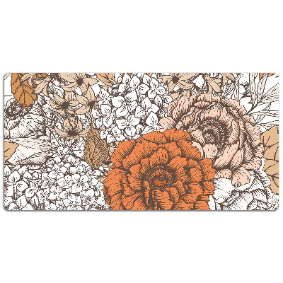 Tapete para secretária Rosas laranjas