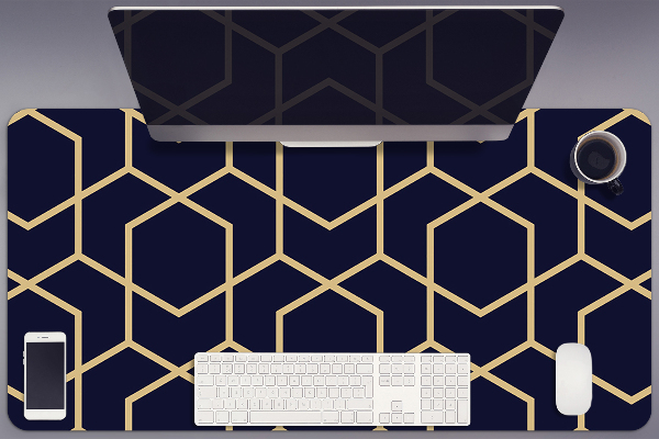 Tapete de secretária Padrão dourado