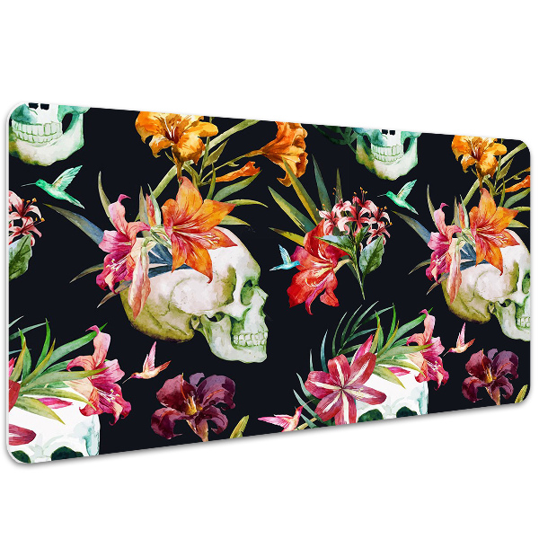 Tapete para secretária Caveiras e flores