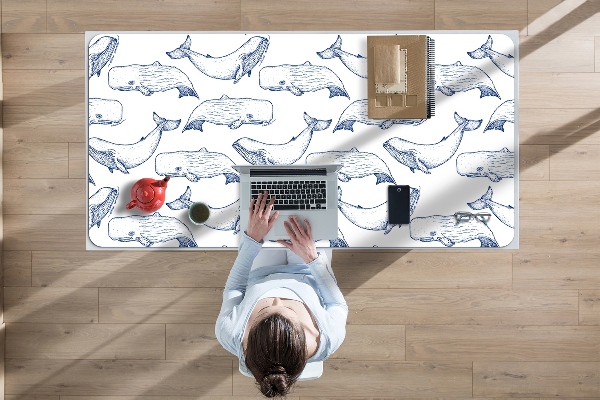 Tapete de secretária Baleias Azuis