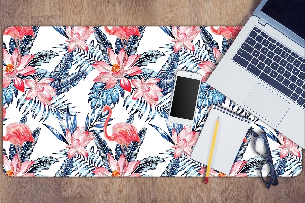 Tapete para secretária Flamingo pintado