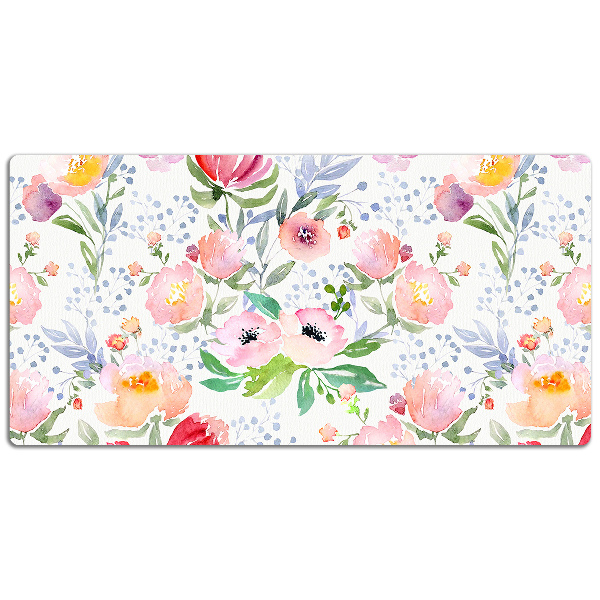 Tapete para secretária Flores em tons pastel