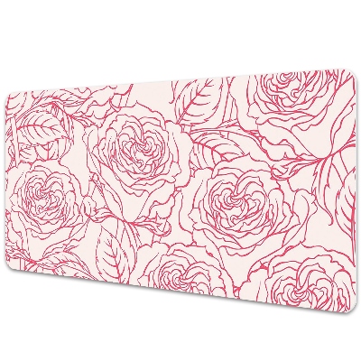 Tapete de secretária Rabiscos de rosas