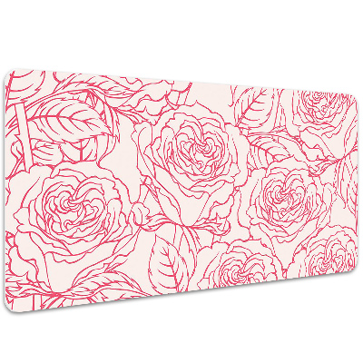 Tapete de secretária Rabiscos de rosas