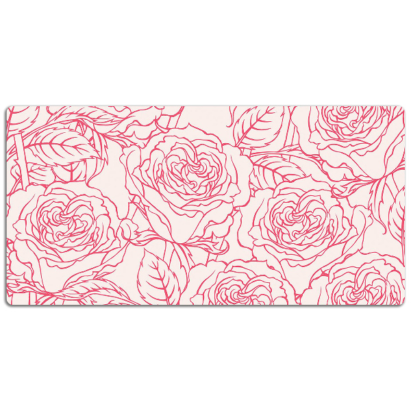 Tapete de secretária Rabiscos de rosas