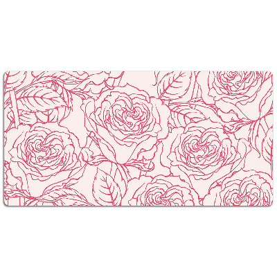 Tapete de secretária Rabiscos de rosas