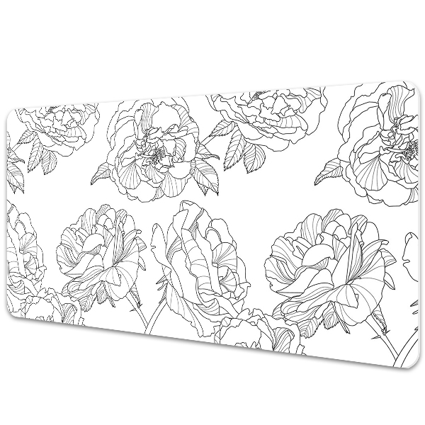 Base de secretária Rosas desenhadas