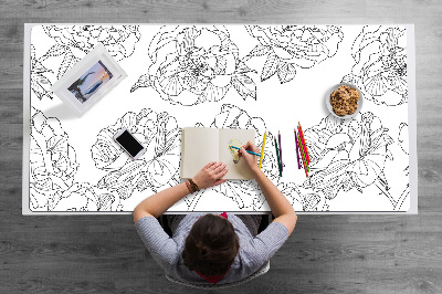 Base de secretária Rosas desenhadas