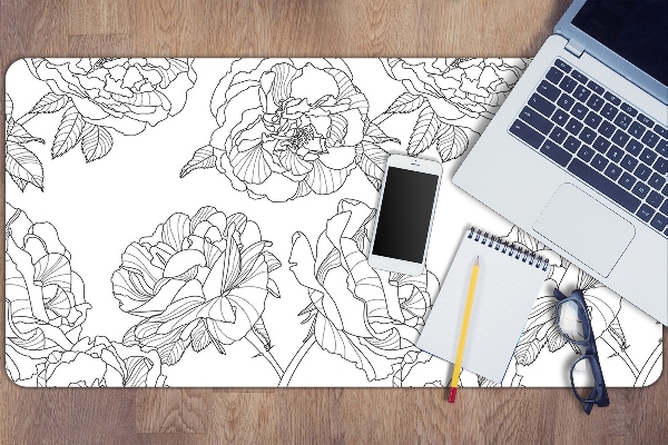 Base de secretária Rosas desenhadas