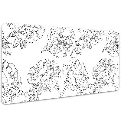Base de secretária Rosas desenhadas