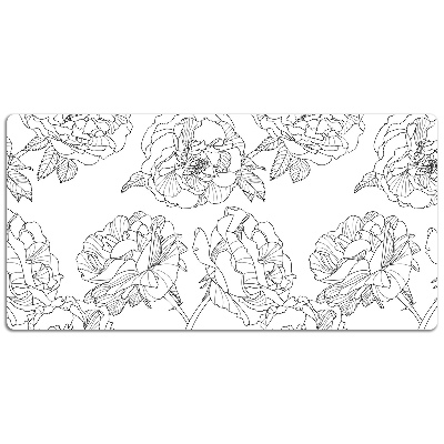 Base de secretária Rosas desenhadas