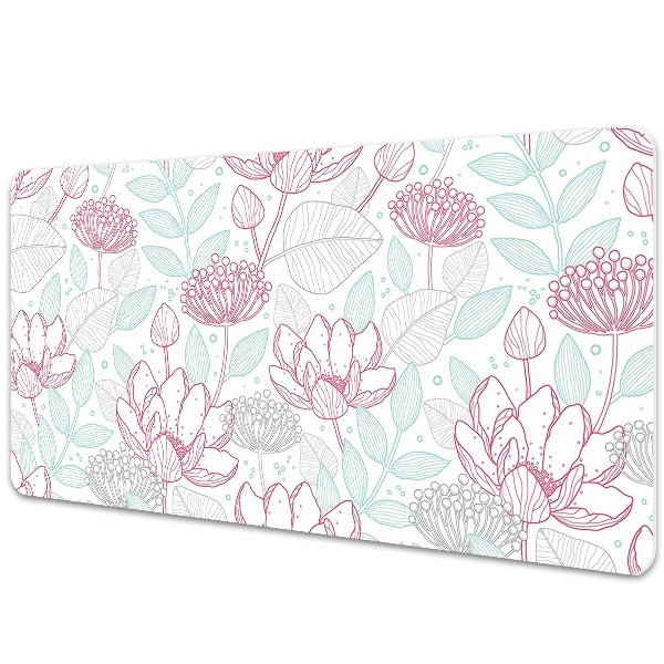 Tapete para secretária Contornos de flores