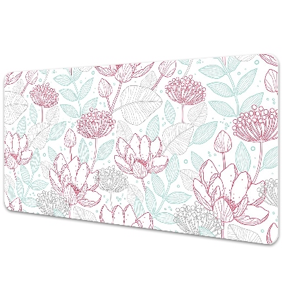 Tapete para secretária Contornos de flores