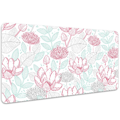 Tapete para secretária Contornos de flores
