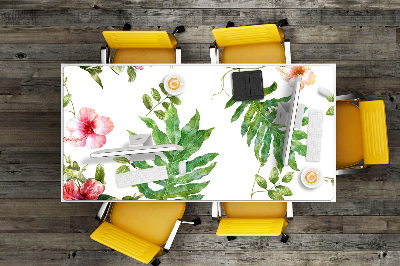 Tapete para secretária Folhas e flores