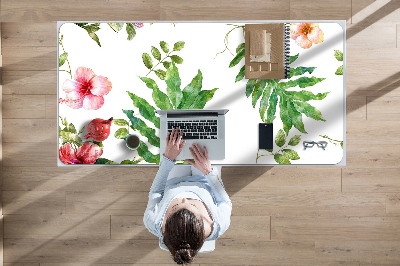 Tapete para secretária Folhas e flores