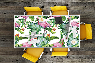 Base de secretária Folhas e Flamingos