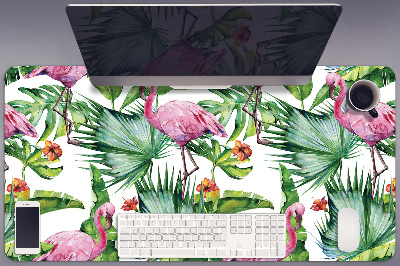 Base de secretária Folhas e Flamingos