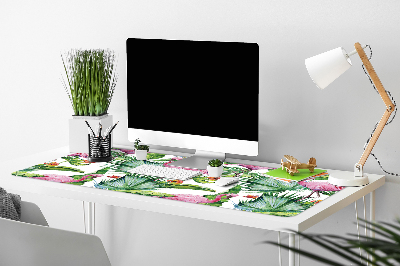 Base de secretária Folhas e Flamingos