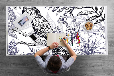 Tapete de secretária Um papagaio desenhado