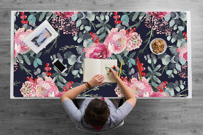 Tapete de secretária Flores e folhas