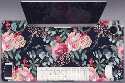 Tapete de secretária Flores e folhas