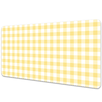 Tapete de secretária xadrez amarelo