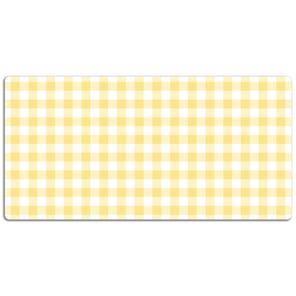 Tapete de secretária xadrez amarelo