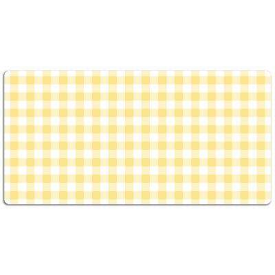 Tapete de secretária xadrez amarelo
