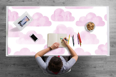 Tapete para secretária Nuvens cor de rosa