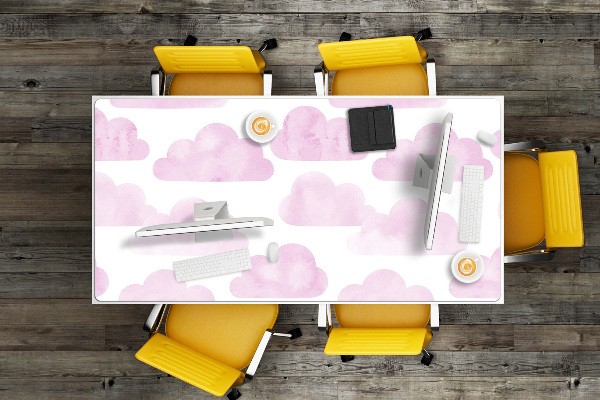 Tapete para secretária Nuvens cor de rosa