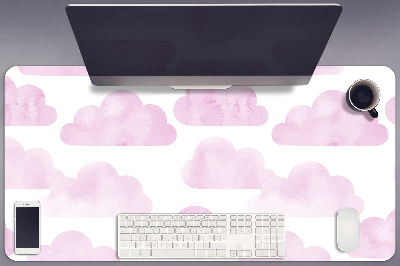 Tapete para secretária Nuvens cor de rosa