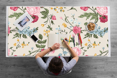 Tapete para secretária Flores coloridas