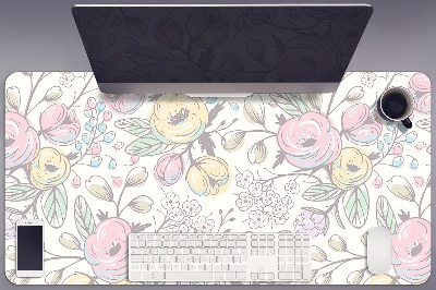 Tapete de secretária Flores coloridas