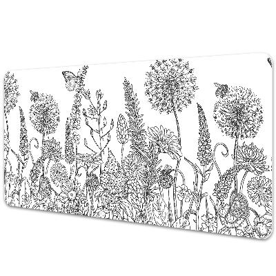 Tapete para secretária Esboço de flores