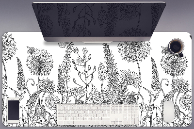 Tapete para secretária Esboço de flores