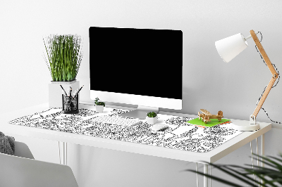 Tapete para secretária Esboço de flores