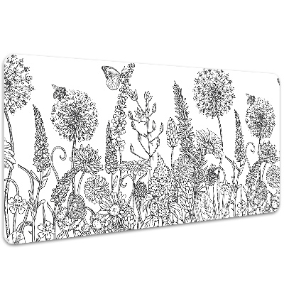 Tapete para secretária Esboço de flores