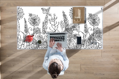Tapete para secretária Esboço de flores