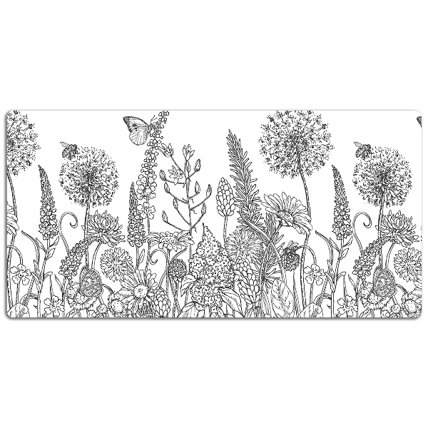 Tapete para secretária Esboço de flores