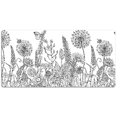 Tapete para secretária Esboço de flores