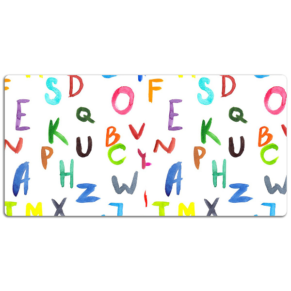 Base de secretária Letras coloridas