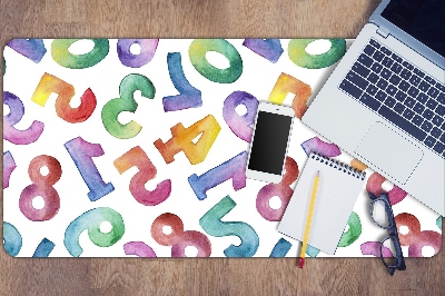 Base de secretária Letras coloridas