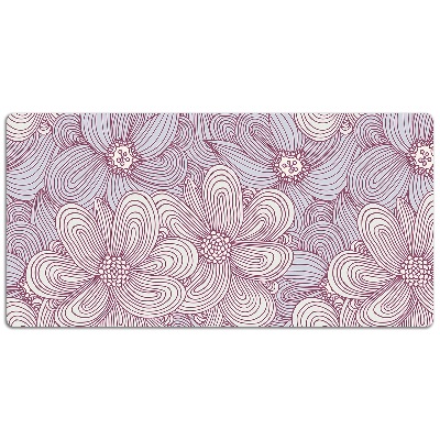 Tapete para secretária Rabiscos de flores
