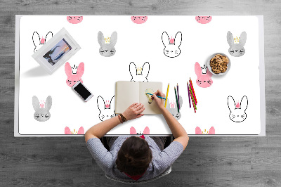 Tapete para secretária Coelhos em coroas
